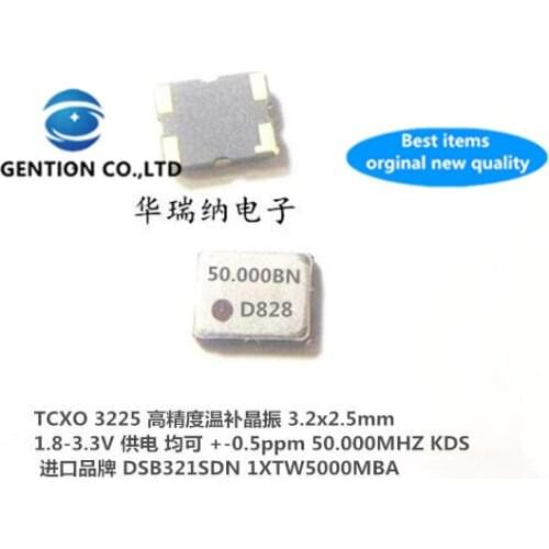 2pcs 100% new and orginal TCXO Wafer crystal oscillator KDS 3.3V +-0.5ppm high-precision 3225 50M 50MHZ in stock