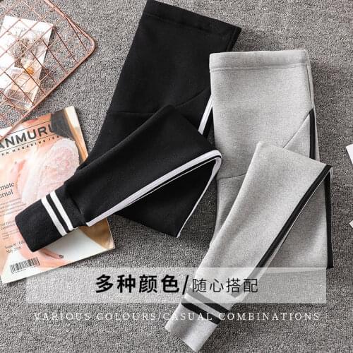 Maternity Leggings Winter Plus Velvet Spring Autumn No Velvet Belly Sports Clothes Pregnant Women Pregnancy Skinny Pencil Pants