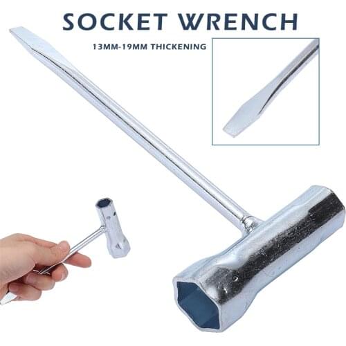 Mayitr 160mm Chainsaw T Wrench Chain Saw Bar Spark Plug Wrench Welding Socket Spanner Tools