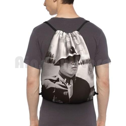 Murphy War Hero Backpack Drawstring Bag Riding Climbing Gym Bag Murphy Decorated War Hero Heroes Wwii Combat Soldier Medal