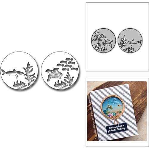 New Deep Sea Porthole Scenes Fish Craft Embossing Mold 2021 Metal Cutting Dies for DIY Decorative Scrapbooking Album Card Making