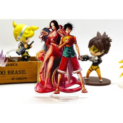 One Piece Luffy Boa Hancock HF acrylic stand figure model plate holder cake topper anime Japanese
