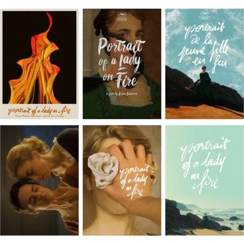 250GSM Paper Card 2019 France Moive Portrait Of Alady On Fire Film Portrait de la jeune fille en feu Poster lesbian DIY Painted