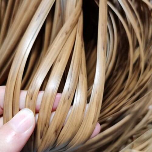 6mm 500g PE Gradient Flat Synthetic Rattan Material DIY Handmade Weaving Braided Chair Coffee Table Storage Basket Decoration