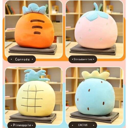 Cute Pillow Warm Hand Children Plush Toys Fruit Shape Super Soft Cushion Suitable for Boy Girl Office Nap Pillow Home Decor 1pcs