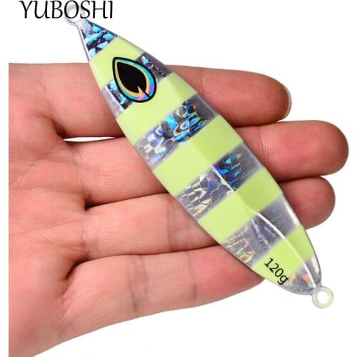 2021 New 1Pcs/ 80-120G Anti-corrosion Quality Jig Spoon Fishing Lure Metal Sequins Casting Deep Sea Fishing Tackle