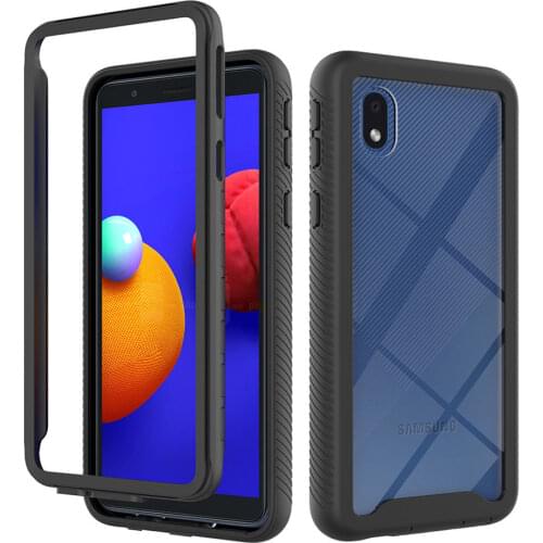 Shockproof 360 Full Body Slim Armor Case For Samsung Galaxy A01 Core Trasparent Bumper Cover For Galaxy A01 A 01 Core Etui