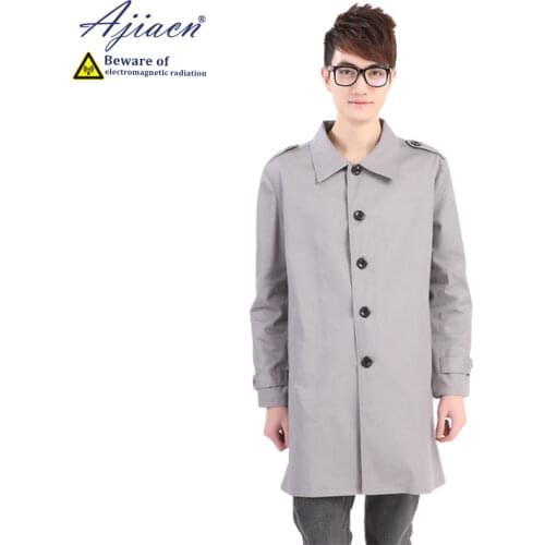 Recommend anti-electromagnetic radiation custom single breasted coat Wireless communication base station EMF shielding clothing