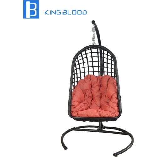 Factory price patio rattan wicker hanging egg swing chair for outdoor