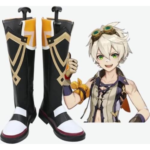 Genshin Impact Cosplay Halloween Bennett Cosplay Wig Bennett Cosplay Shoes Boots Halloween Carnival Cosplay Costume Accessories