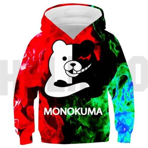 Dangan Ronpa Danganronpa Monokuma White Black Bear Anime 3d Print Hoodie Sweatshirt Men Women Top Cosplay Costume Sweatshirts