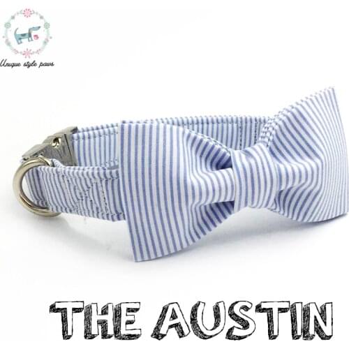 Unique Style Paws Dog and Cat Collar with Bow Tie for Small Medium Large Dogs