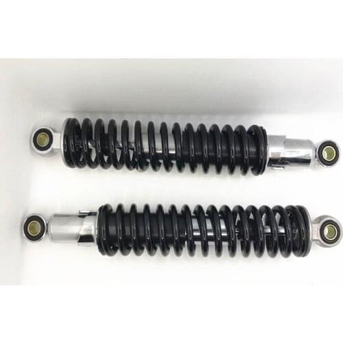 Universal 350mm EYE TO EYE BLACK CHROME MOTORCYCL Total Length 380mm REAR SHOCK ABSORBERS FOR Gokart ATV Dirt Bike Quad Scooter
