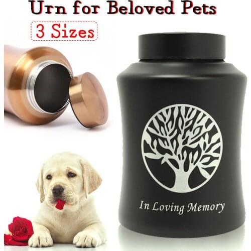 Pet urn 800/500/250ml Stainless steel Pet Cremation Memorial Urn Jar for Dog Cat Bird Mouse Ashes Keepsake Memorial Container