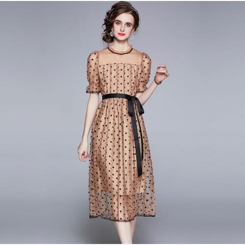 YATWAVS Summer Polka Dot Dresses