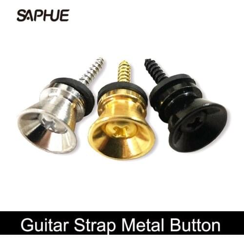 2Pcs Guitar Strap Lock Locking Pegs Pin Metal End Strap Button for Acoustic Classical Electric Bass Guitar Ukulele Guitarra Part