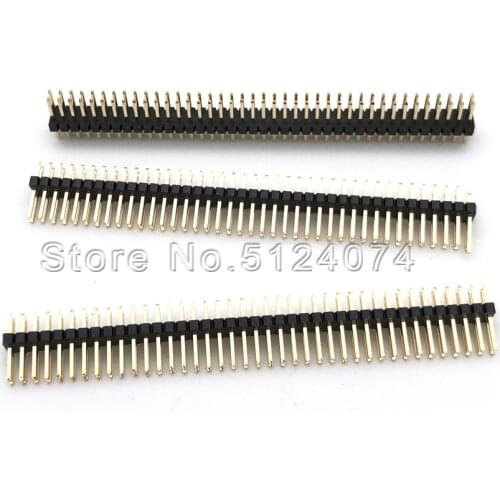 10pcs/lot Double row needle 2*40P male seat spacing 1.27mm DIP 80pin straight needle male Header connector