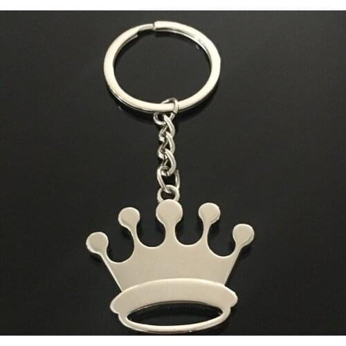 100pcs/Lot Crystal Crown Alloy Keychain Keyring Wholesale