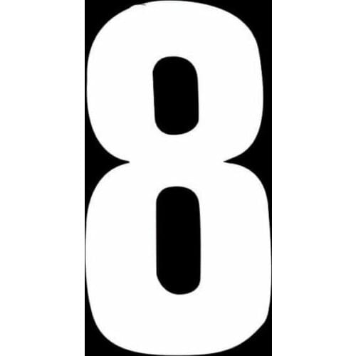 Custom 2 Pack Classic Designs Wheelie Bin Trash Can Dustbin Number No 8 Sign 17cm-Customized