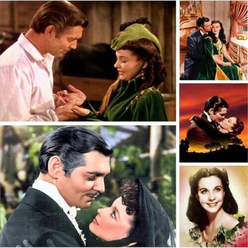 5D Diy Diamond Painting Movie poster Gone with the wind Full square/Round Diamond Embroidery Rhinestone Home Decor Gift