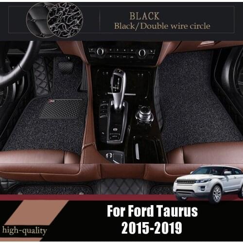 Car Floor Mats For Ford Taurus 2019 2018 2017 2016 2015 Carpets Auto Luxury Double Layer Wire Loop Interior Accessories Rugs