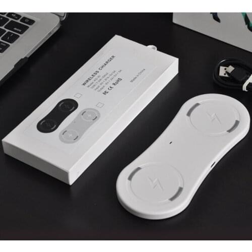 Dual charging wireless charger dual 10W fast charging wireless charger 20W for iphone 11 12 x 8 samsung s10 universal