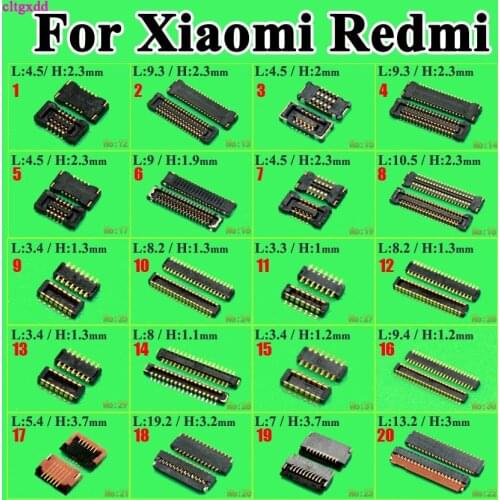 Cltgxdd 2pcs FPC Connector Port Plug for LCD display/touching on Mainboard flex cable For Xiaomi mi2 mi3 mi4 Redmi Note