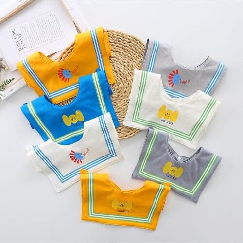INS Korean Style Infant Baby Bibs Cotton Drooling Cloth Saliver Towel Baby Accessories Kids Stuff