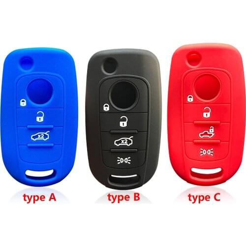 For Fiat Tipo 2018 2020 For Dodge Neon Accessories Car Silicone Key Case Protection Shell Decorative Key Cover Auto Accessories
