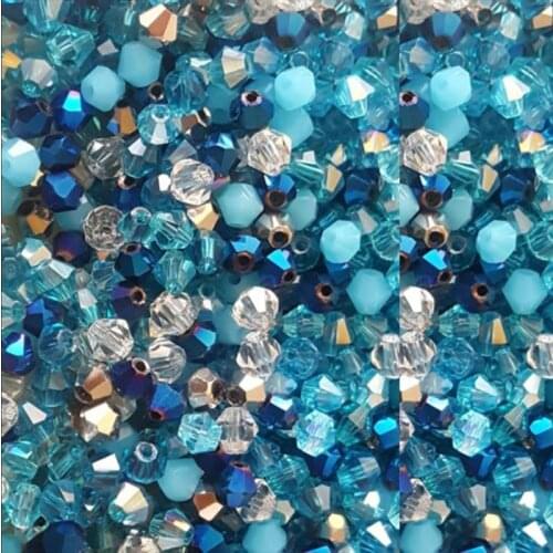 BEAUCHAMP 4mm Crystal Beads Bicone Shape Stone Jewelry Findings Tassel Lariat Earring Glass Quartz Charms Bracelet Accessories