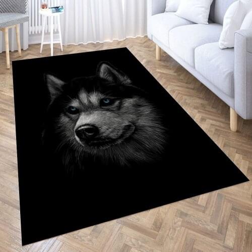 Husky Carpet for Living Room 3D Anime Cartoon Rug Gamer Teen Room Bedside Lounge Rug Kids Children Floor Mats