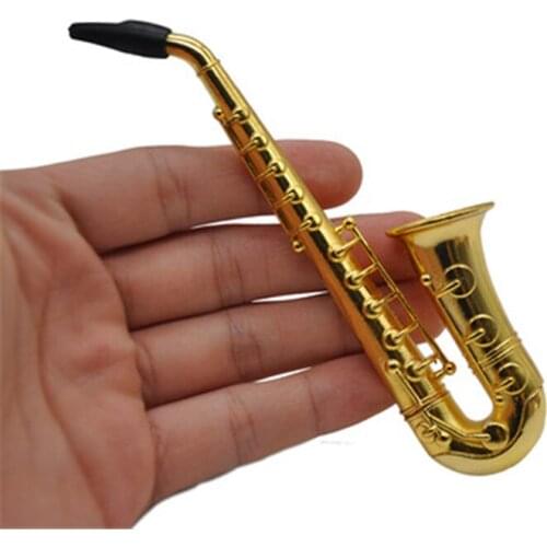 Creative Saxophone Mini Portable Smoking Pipes Metal Tobacco Pipe Hookah Gifts Smoking Cigarettes Accessories