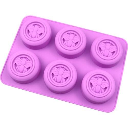 Honey Bee Round Shape Silicone Cake Molds Chocolate Jelly Pudding Ice Tray Mold Mousse Dessert Baking Cake Decorating Tools