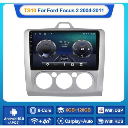MEKEDE TS10 Android 10 For ford focus 2 Mk2 2004-2011 Car Radio Multimedia Video Player Navigation 2 din dvd Bulit-in Carplay