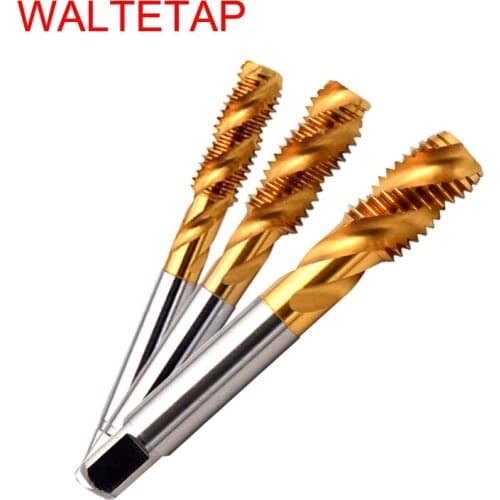 HSSE Metric With TIN Spiral Fluted tap M7 M8 M9 M10 M11 M12 M14 M16 M18 M20 M22 X0.5 X0.75 X1.75 Machine Screw Fine Thread taps