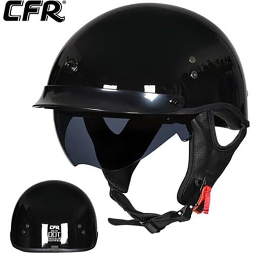 CFR motorcycle helmet full carbon fiber helmet retro capacete de moto Built-in lens casque moto DOT