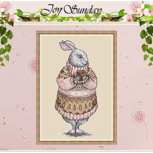 The Rabbit In The Sweater Counted 11CT 14CT Cross Stitch Sets DIY Chinese Cross-stitch Kits Embroidery Needlework home decor