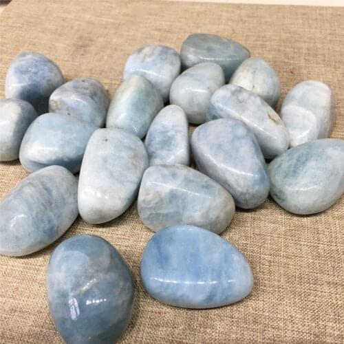 Natural Stones Aquamarine Quartz Crystals Tumbled Gemstones Home Decorations