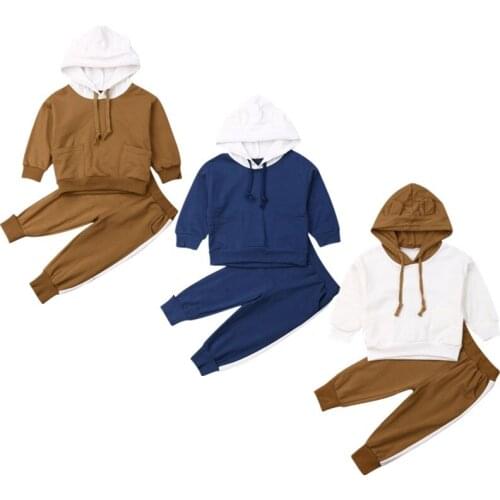 New 3Colors Toddler Clothes Long Sleeve Top Shirt Pants Hoodies Top Pants Leggings Outfits