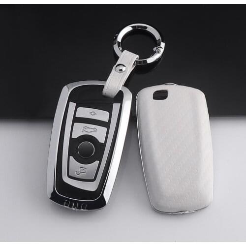 NewDurable Carbon fiber+Zinc alloy Car Key Case Cover For BMW X1 X3 X4 X5 X6 E90 E60 E36 E93 F15 F16 F48 G30 F11 F30 Accessories