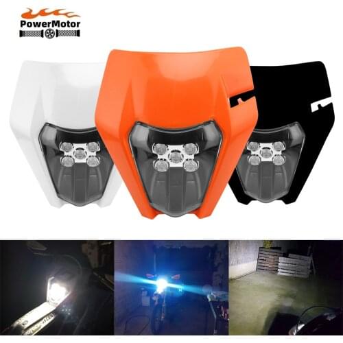 New 12V Motorcycle LED Headlight Headlamp Head Lamp Light For EXC EXCF SX SXF XC XCF XCW XCFW 125 150 250 300 350 450 530