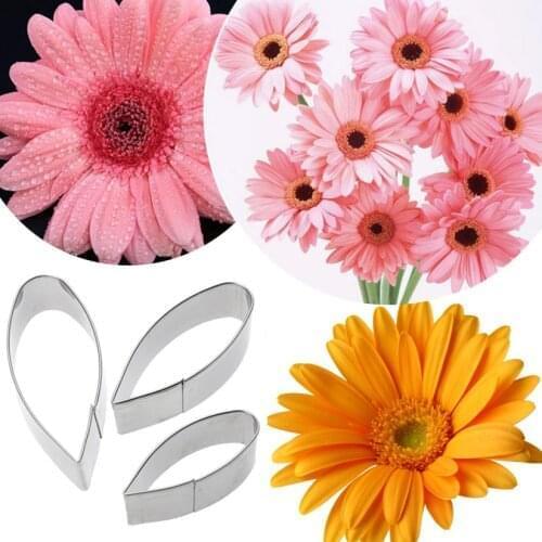 Wholesale 10 Sets(3 pcs/set) Sunflower Petals Stainless Steel Candy Biscuit Jelly Fondant Cookie Cutters Cake Decorating Tools