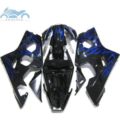 Custom Fairing kits for SUZUKI 2004 2005 GSXR 600 750 motorcycle sport fairings 04 05 GSXR750 GSXR600 K4 bule flames bodyworks