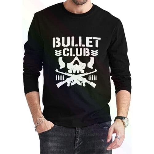 Bullet Club Japan Logo Classic Black T-Shirt 2021 Newest Summer Mens Long Sleeve Popular Tees Shirt Tops Novel Unisex