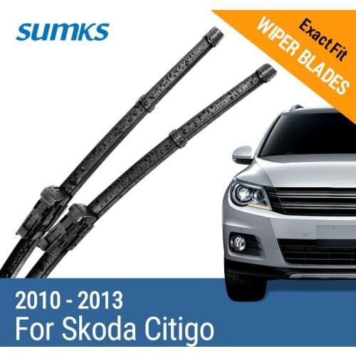SUMKS Wiper Blades for Skoda Citigo 24"&16" Fit Push Button Arms 2010 2011 2012 2013