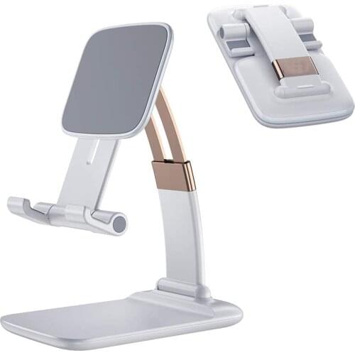 Foldable Desk Phone Holder Stand Adjustable Gravity Metal Table Desktop Cell Smartphone Stand For iPhone 12 iPad Xiaomi