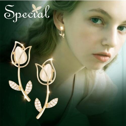 SPECIAL earrings earrings earrings earrings Mori fashion niche design tulip love poems 2021 new wave
