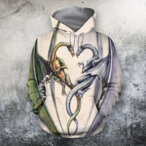 2021 Fashion 3D All Over Print Hoodie Dragon Heart For Men/Women Sweatshirt Spring/Autumn Casual Pullover Zipper Streetwear