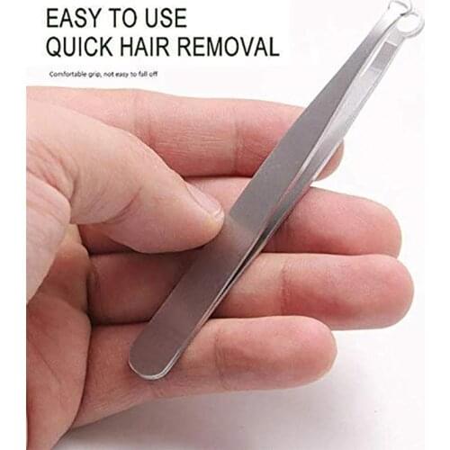 Universal Nose Hair Trimming Tweezers Stainless Steel Round Tip Multifunction Eyebrow Clippers Hair Removal Grooming Scissor for