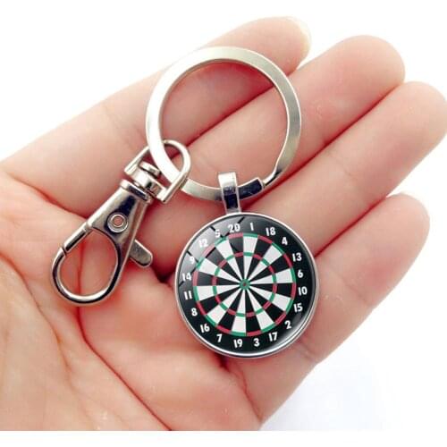 Vintage Unisex Dart Board Pendant Keychain Key Ring Holder Hanging Bag Ornament Keychain Key Ring Holder Hanging Bag Ornament